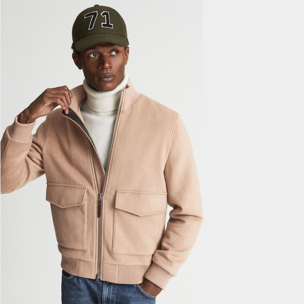 Reiss Dunstan Wool Blend Blouson Men's Jacket Medium